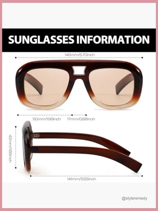 Oversized Aviator Sunglasses with UV Protection Polarized Lenses main image 5